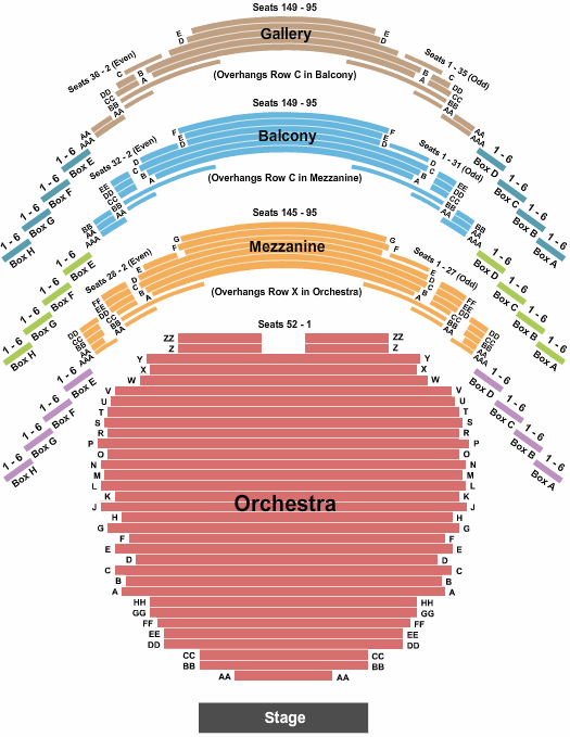 Carol Morsani Hall Wicked Seating Chart